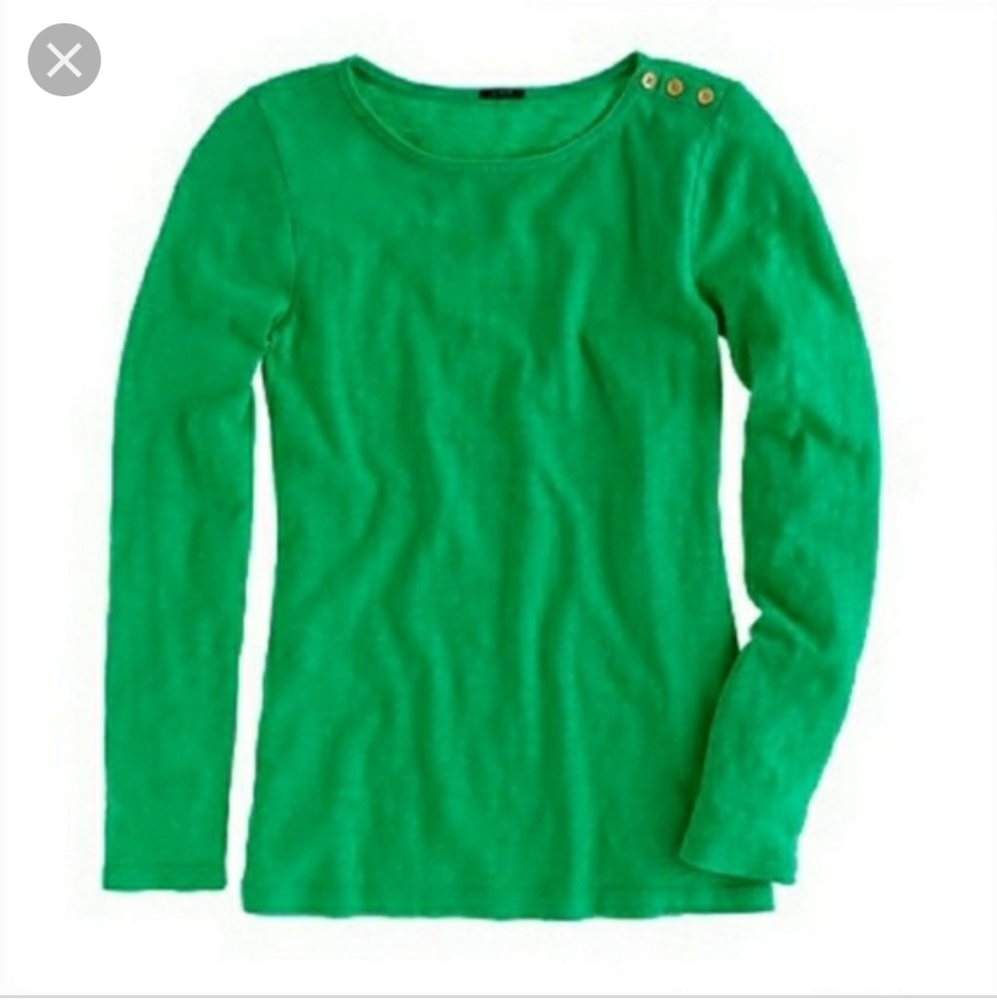 2 Classic J.Crew painter button boatneck tops